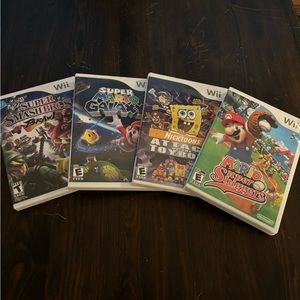 Mario, Nicktoons, Smash Bros Wii Games Bundle